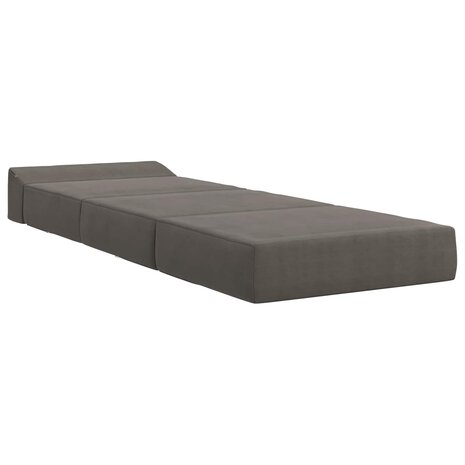 Vouwbare Bankbed Lichtgrijs 200 x 70 x 10 cm Katoen Stof 3