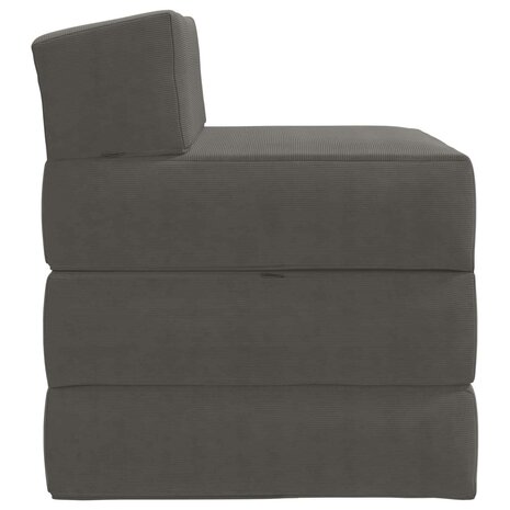 Vouwbare Bankbed Lichtgrijs 200 x 70 x 10 cm Katoen Stof 4