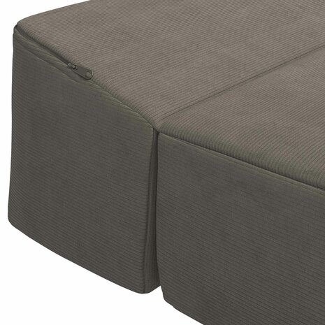 Vouwbare Bankbed Lichtgrijs 200 x 70 x 10 cm Katoen Stof 6