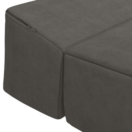 Vouwbare Bankbed Donkergrijs 200 x 70 x 10 cm Katoen Stof 6