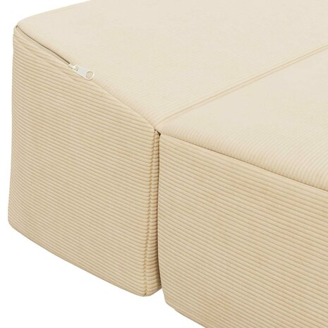 Vouwbare Bankbed Cr&egrave;mekleurig 200 x 70 x 10 cm Katoen Stof 6
