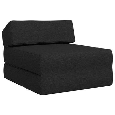 Vouwbare Bankbed Zwart 60 x 70 x 41 cm Stof 2