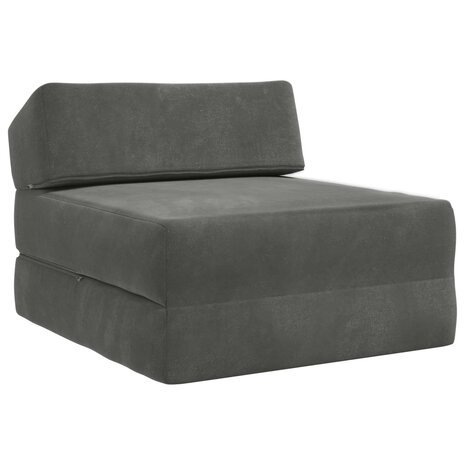 Vouwbare Bankbed Donkergrijs 60 x 70 x 41 cm Stof 2