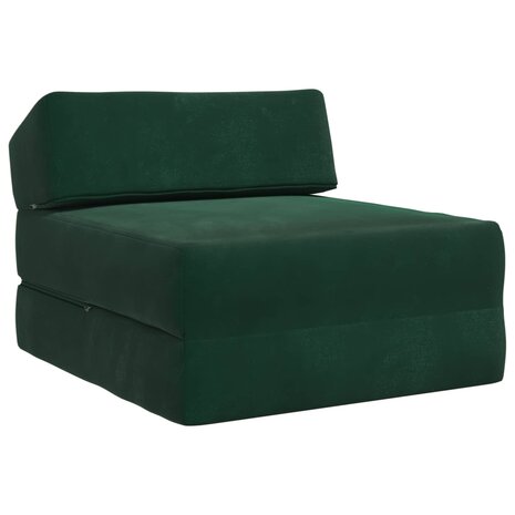 Vouwbare Bankbed Donkergroen 60 x 70 x 41 cm Stof 2