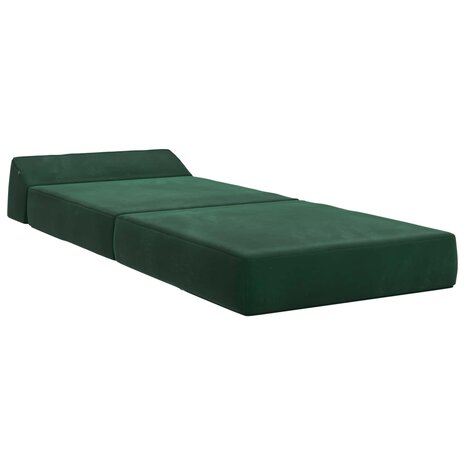Vouwbare Bankbed Donkergroen 60 x 70 x 41 cm Stof 3