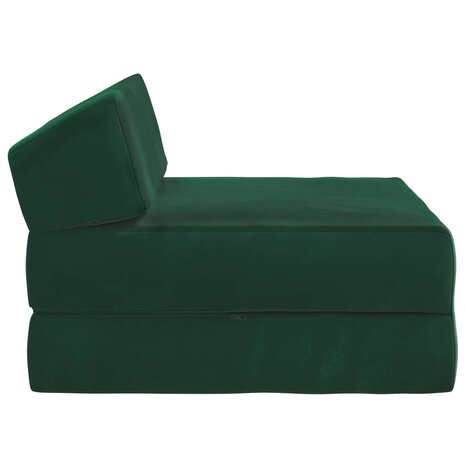 Vouwbare Bankbed Donkergroen 60 x 70 x 41 cm Stof 4
