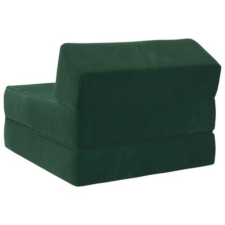 Vouwbare Bankbed Donkergroen 60 x 70 x 41 cm Stof 5