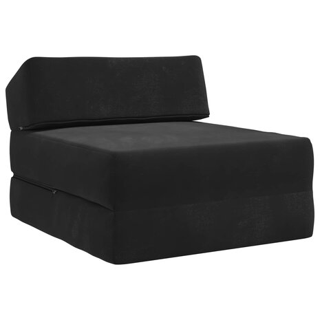 Vouwbare Bankbed Zwart 60 x 70 x 41 cm Stof 2