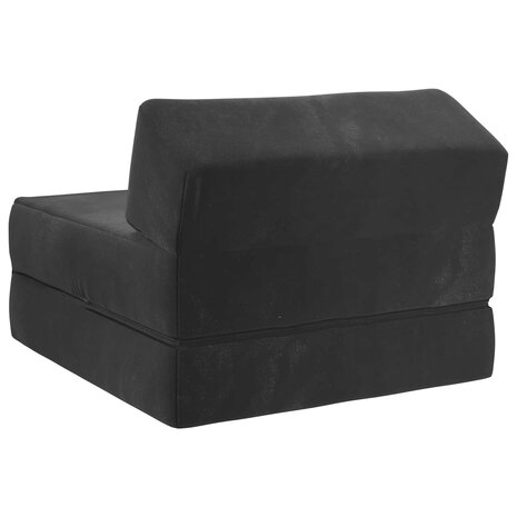 Vouwbare Bankbed Zwart 60 x 70 x 41 cm Stof 5