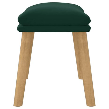 Voetenbank 45x29,5x35 cm fluweel donkergroen 4