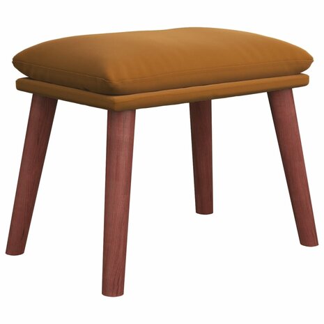 Voetenbank 45x29,5x35 cm fluweel bruin 2