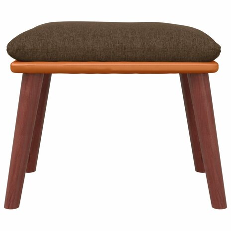 Voetenbank 45x29,5x35 cm stof en kunstleer bruin 3