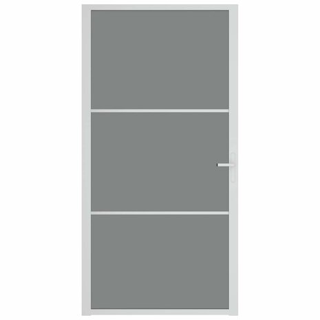 Binnendeur 102,5x201,5 cm ESG-glas en aluminium wit 3