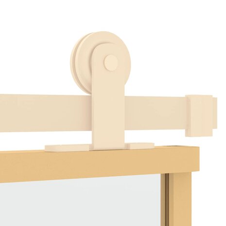 Schuifdeur 90x205 cm helder ESG-glas en aluminium goudkleurig 6