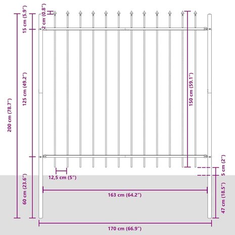 Tuinhek Woerden Wit 1,7 x 1,5 m Poedercoating staal 7
