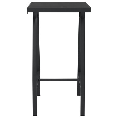 Tuinbartafel 60x60x110 cm gehard glas zwart 2