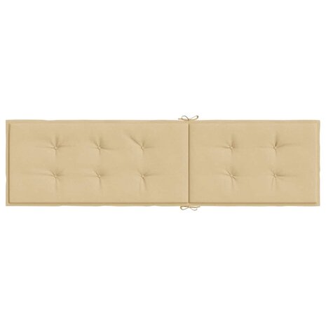 Terrasstoelkussen (75+105) x 50 x 4 cm stof gem&ecirc;leerd beige 5