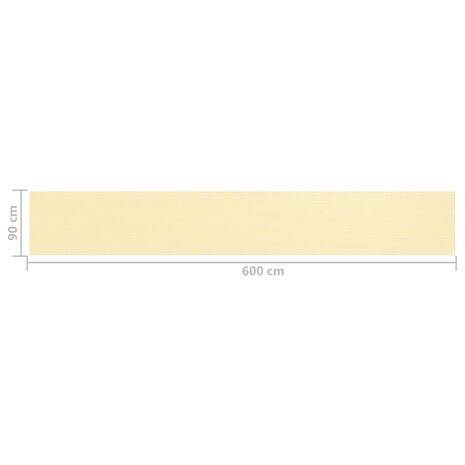 Balkonscherm 90x600 cm HDPE beige 5