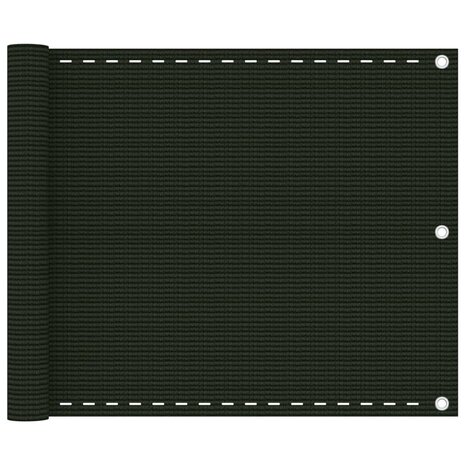 Balkonscherm 75x400 cm HDPE donkergroen 1