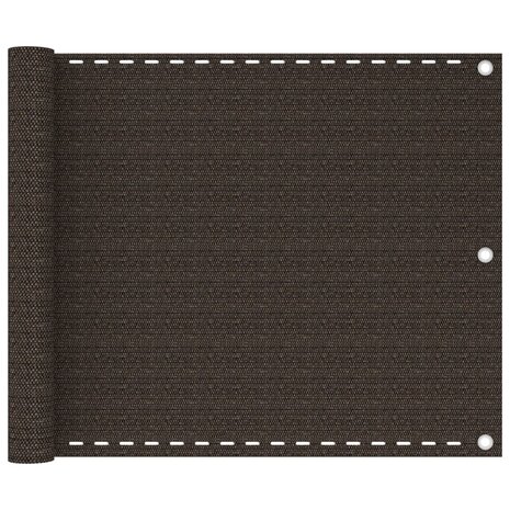 Balkonscherm 75x300 cm HDPE bruin 1
