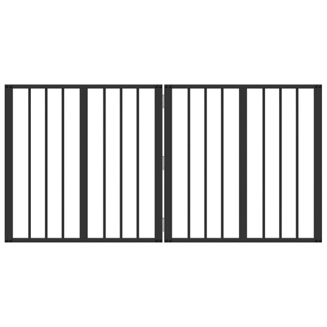 Hondenhek 2 pcs Zwart 60 x 60 cm Gegalvaniseerd staal 2