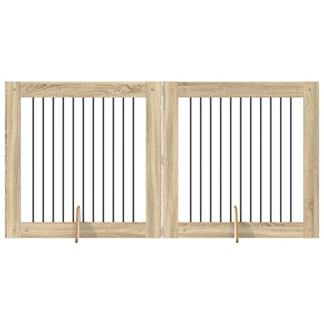 Hondenhekje met standaards 2 pcs Sonoma Eiken 100 x 100 cm 2