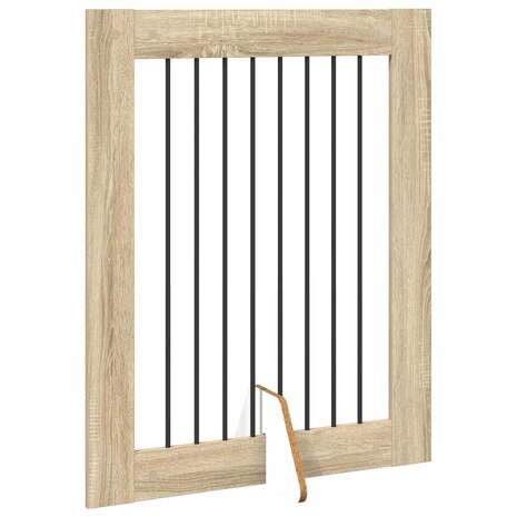 Hondenhekje met standaards 2 pcs Sonoma Eiken 80 x 100 cm 5