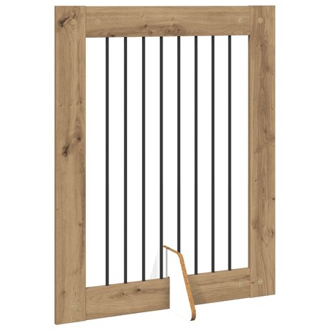 Hondenhekje met standaards 2 pcs Artisanaal eiken 80 x 100 cm 5