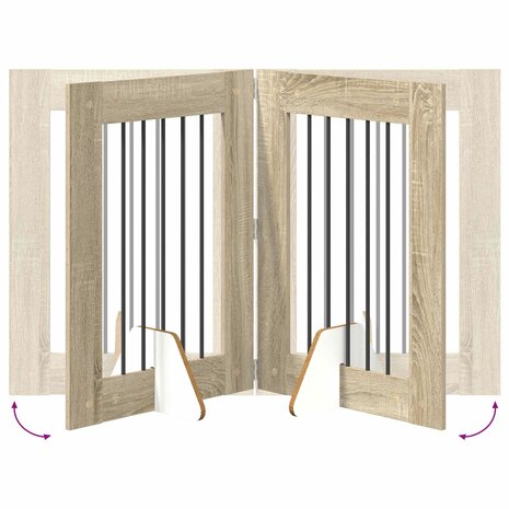 Hondenhekje met standaards 2 pcs Sonoma Eiken 60 x 80 cm 8