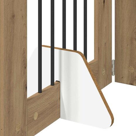 Hondenhekje met standaards 2 pcs Artisanaal eiken 60 x 80 cm 7