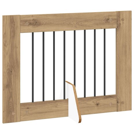 Hondenhekje met standaards 2 pcs Artisanaal eiken 80 x 60 cm 5
