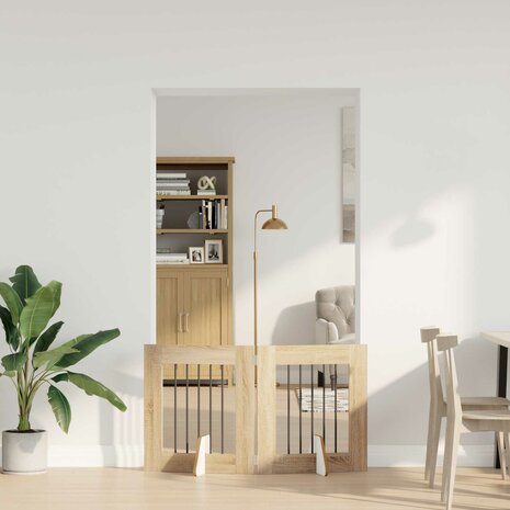 Hondenhekje met standaards 2 pcs Sonoma Eiken 60 x 60 cm 3