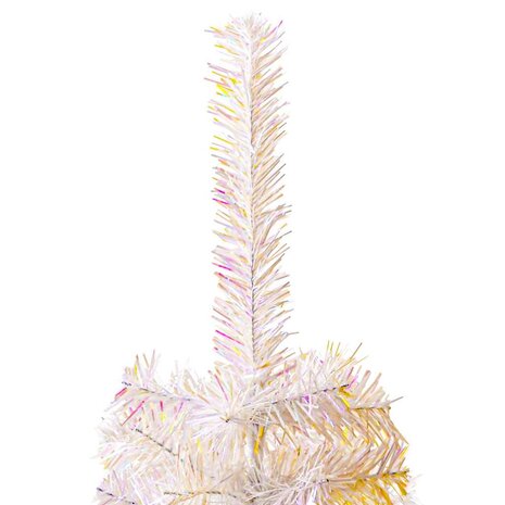 Kunstkerstboom met iriserende uiteinden 180 cm PVC wit 5
