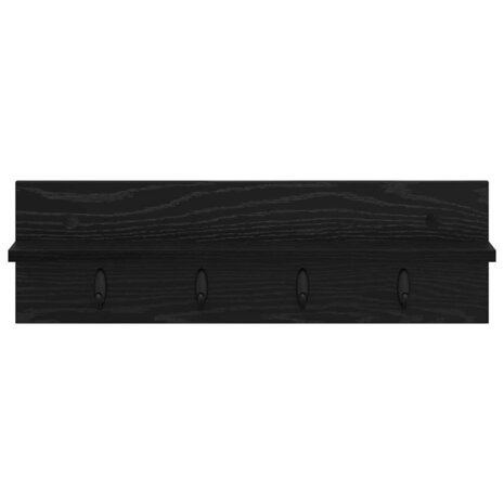 Wandgemonteerde kapstok Zwart Eiken 60 x 10,5 x 18 cm 5