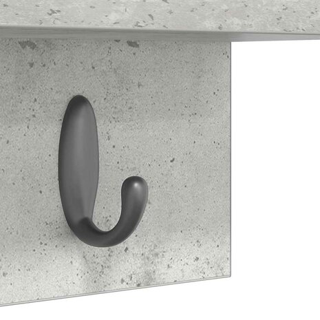 Wandgemonteerde kapstok Beton Grijs 60 x 10,5 x 18 cm 9