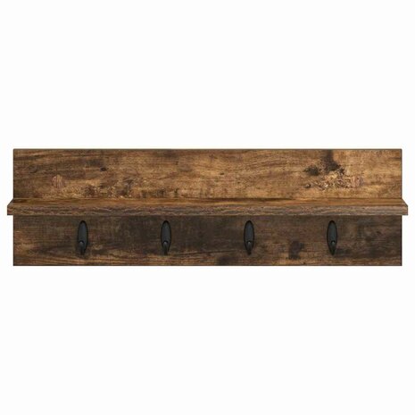 Wandgemonteerde kapstok Gerookt eiken 60 x 10,5 x 18 cm 5