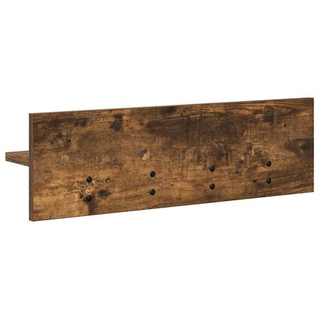 Wandgemonteerde kapstok Gerookt eiken 60 x 10,5 x 18 cm 7