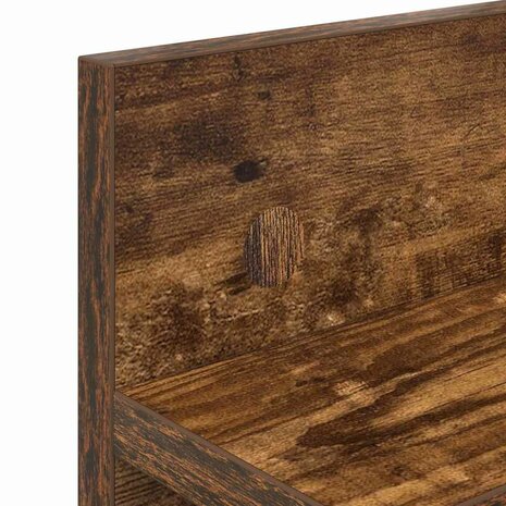 Wandgemonteerde kapstok Gerookt eiken 60 x 10,5 x 18 cm 8