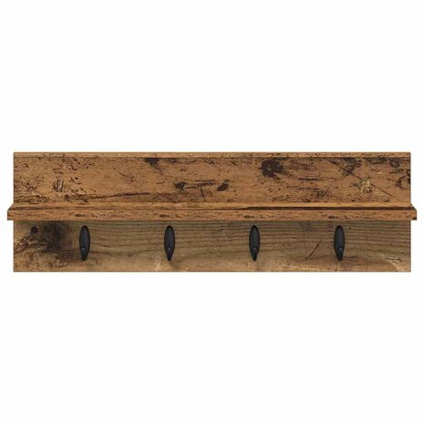 Wandgemonteerde kapstok Oudhout 60 x 10,5 x 18 cm Bewerkt hout 5