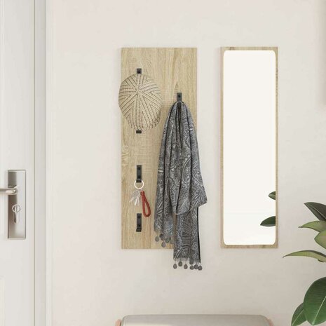 Wandgemonteerde kapstok Sonoma Eiken 30 x 1,5 x 80 cm 4