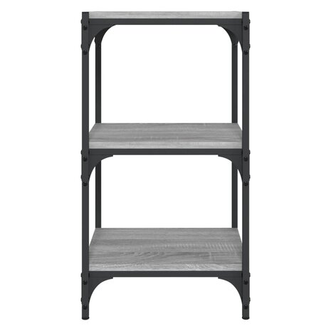 Boekenkast 40x33x70,5 cm hout en staal grijs sonoma eikenkleur 5