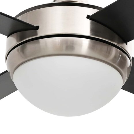 Plafondventilator met licht en afstandsbediening &Oslash; 130 cm Zwart 7