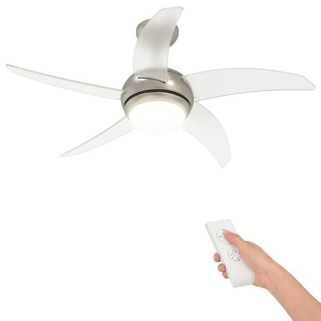 Plafondventilator met licht en afstandsbediening &Oslash; 110 cm 2