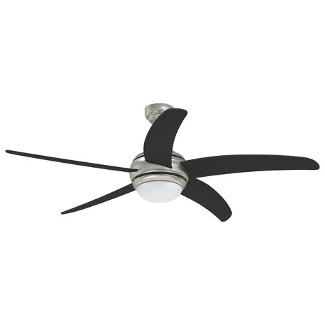 Plafondventilator met licht en afstandsbediening &Oslash; 130 cm Zwart 5