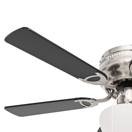 Plafondventilator met licht &Oslash; 82 cm Zwart 7