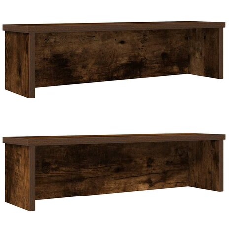 Keukenrekken stapelbaar 2 st 60x15x16 cm gerookt eikenkleurig 1