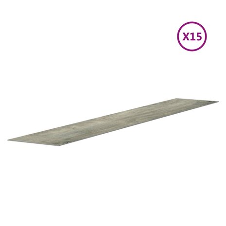 Wandpanelen houtlook 2,06 m&sup2; PVC grijs 5