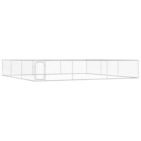 Hondenkennel voor buiten 6x6x1 m gegalvaniseerd staal 1