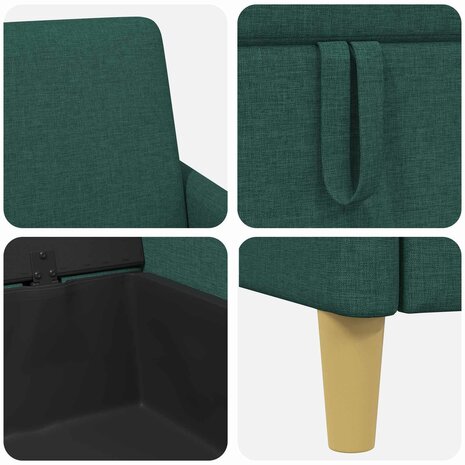 Bank met opslag Donkergroen 72 x 78 x 87 cm Polyester 7