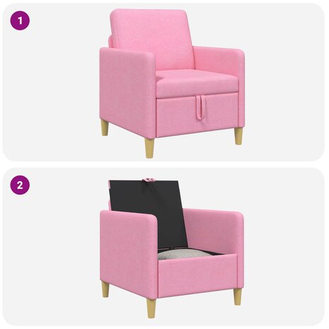 Bank met opslag Roze 72 x 78 x 87 cm Polyester 8